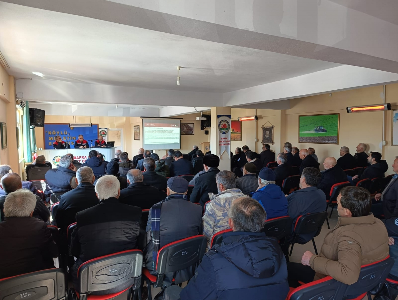Bafra'da çiftçilere destekleme programları hakkında bilgilendirme yapıldı