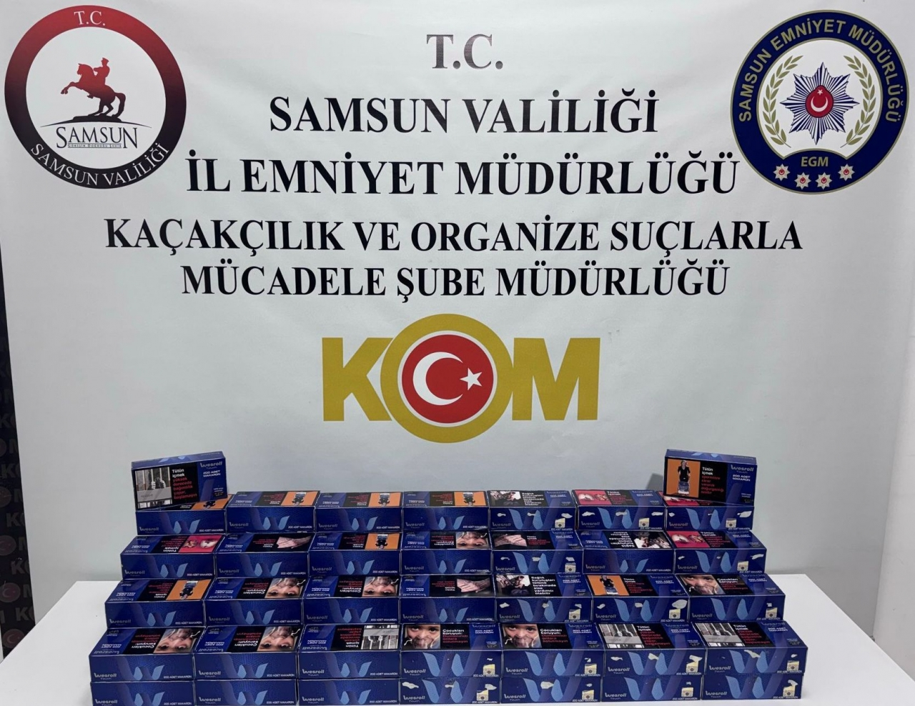 Samsun'da 20 bin makaron ele geçirildi
