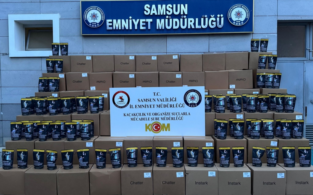 Samsun'da 650 kilogram kaçak tütün ele geçirildi