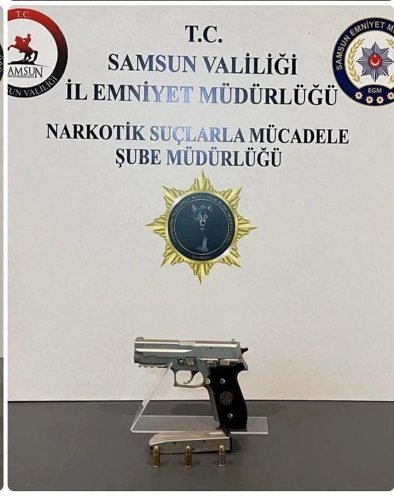 Samsun'da ruhsatsız silahla mücadelede şüpheli yakalandı