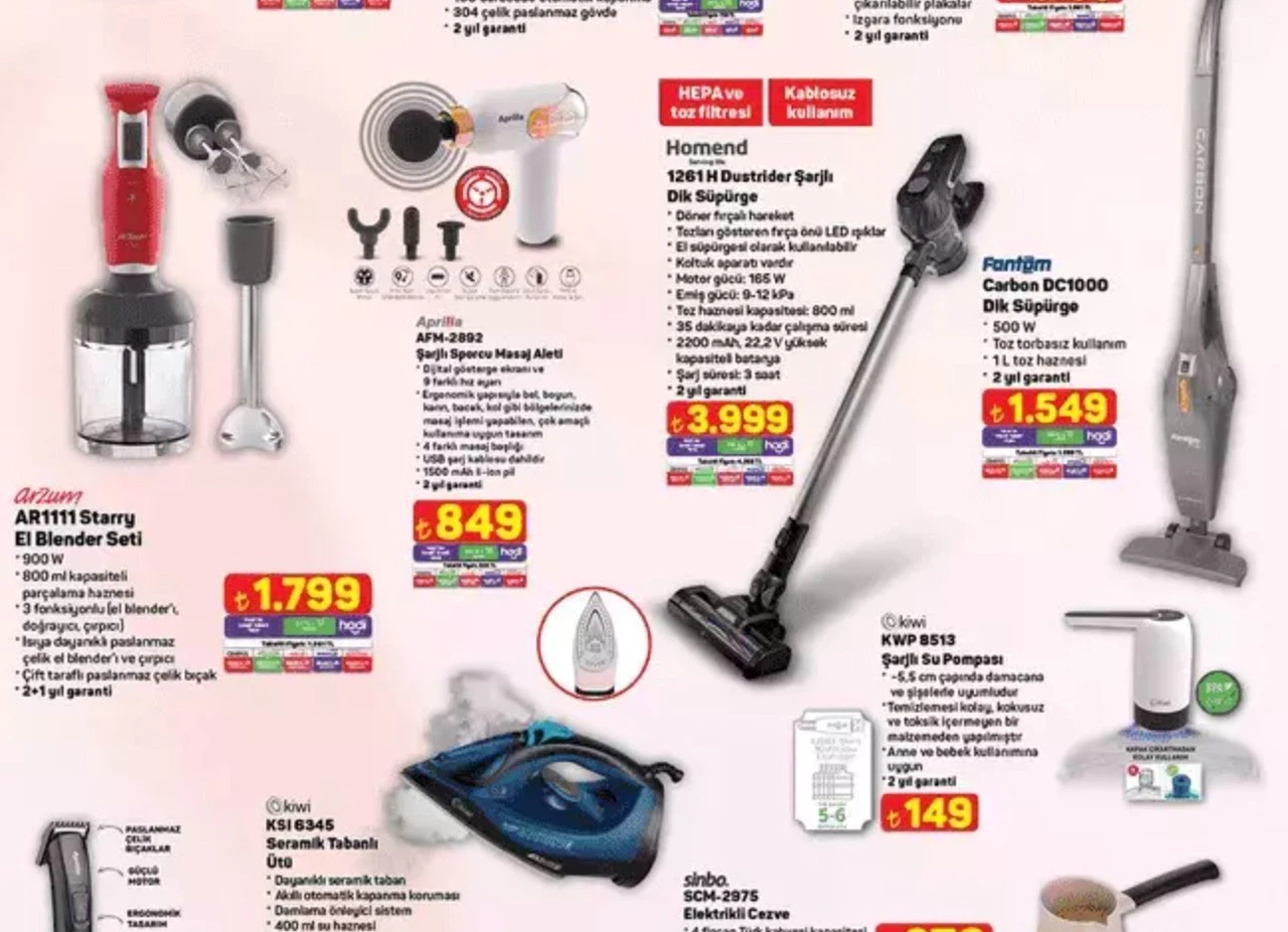 A101 aktüel katalog indirimleri 24 Nisan'da başladı! Şarjlı dik süpürge, yatak ve kahvaltılıklarda flaş indirimler