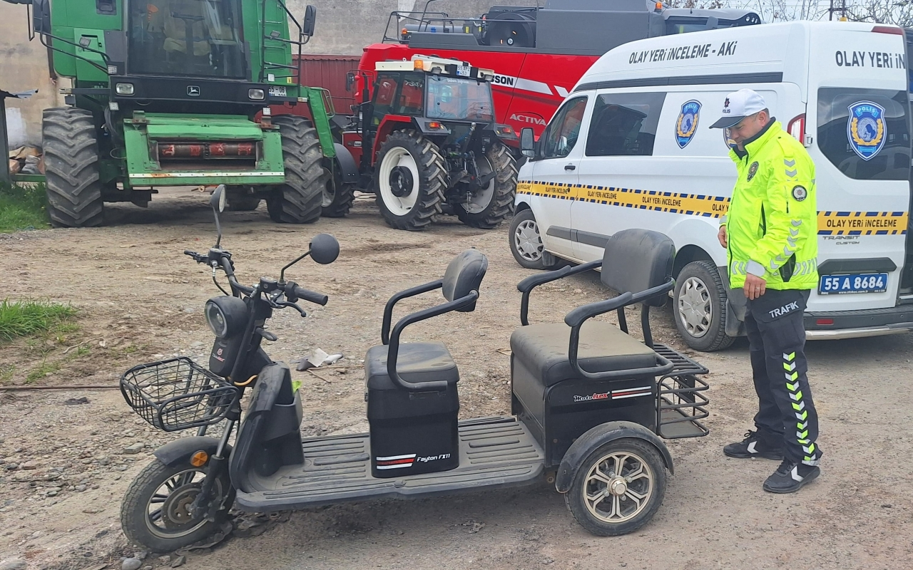 Atakum'da çalınan elektrikli bisiklet Bafra'da bulundu