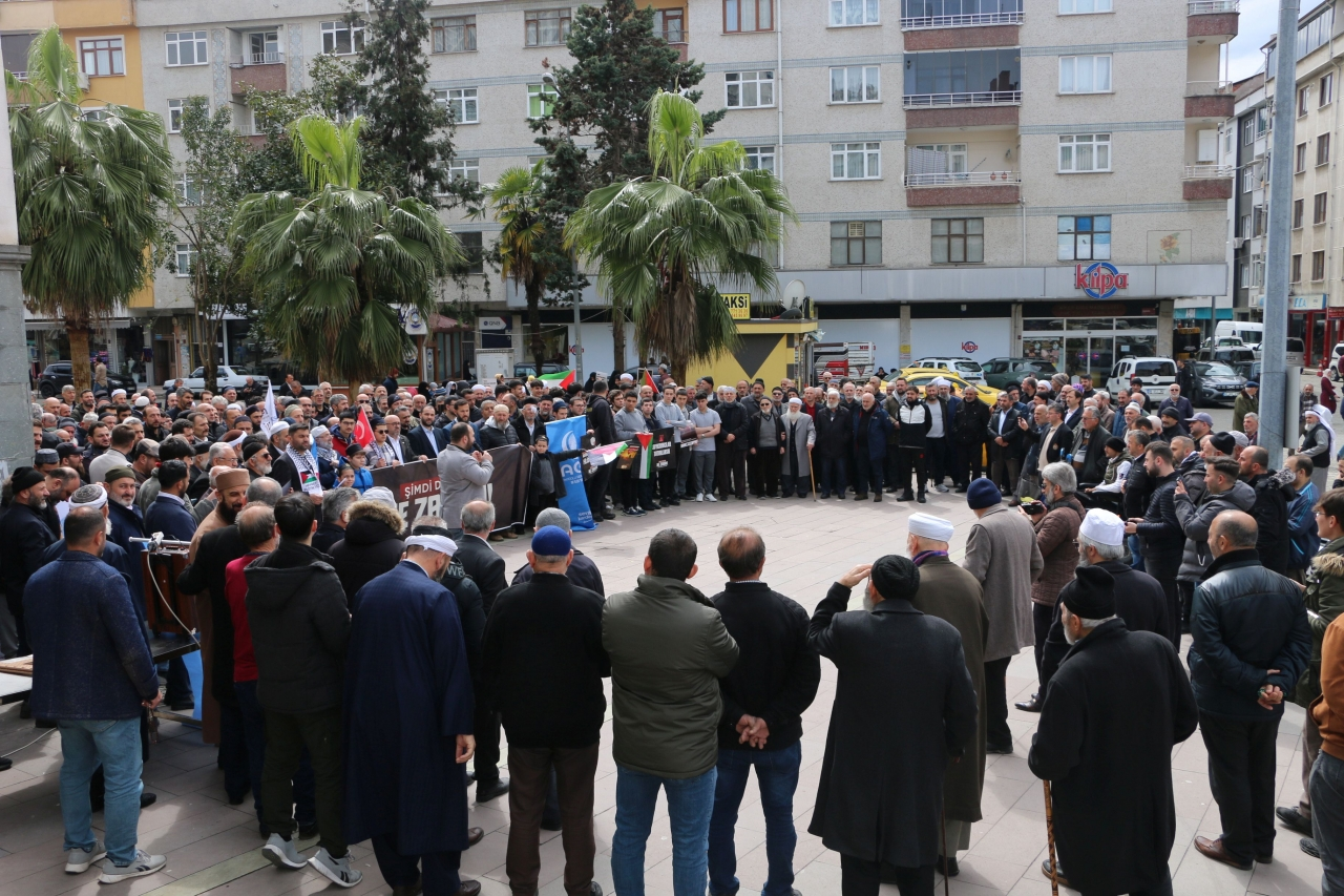 Of’ta İsrail'in Gazze'ye yönelik saldırıları protesto edildi