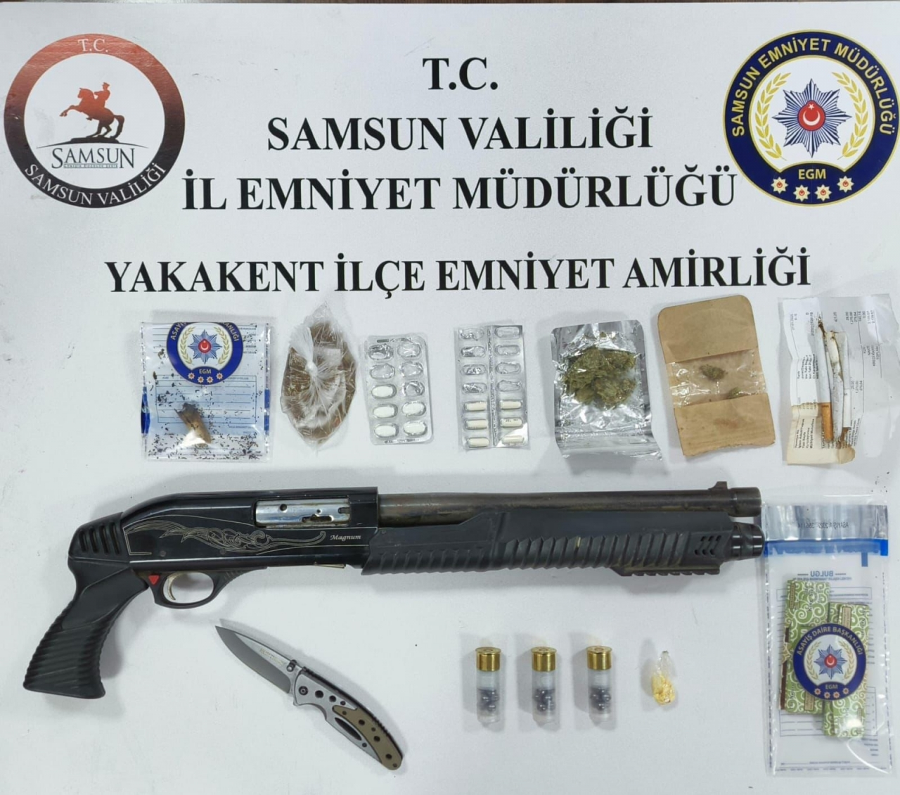 Samsun'da narko alan denetiminde 3 zanlı yakalandı