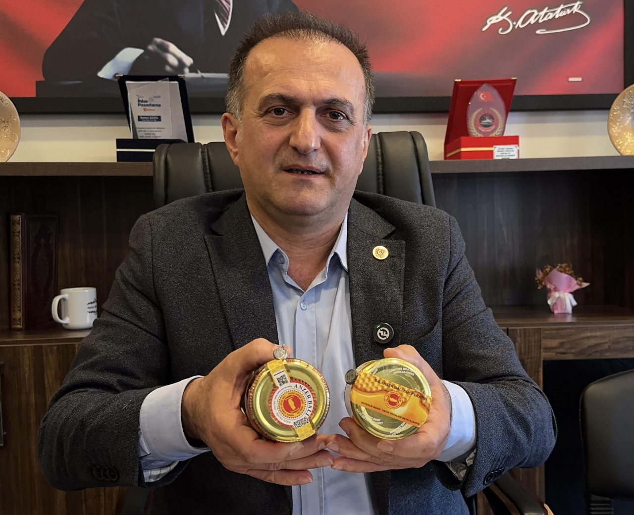 Anzer Ballıköy Muhtarı Remzi Güzel'den Anzer balı için coğrafi işaret uyarısı