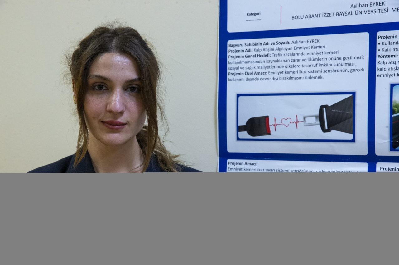 Bolu'da üniversite öğrencisi "akıllı emniyet kemeri" projesi geliştirdi
