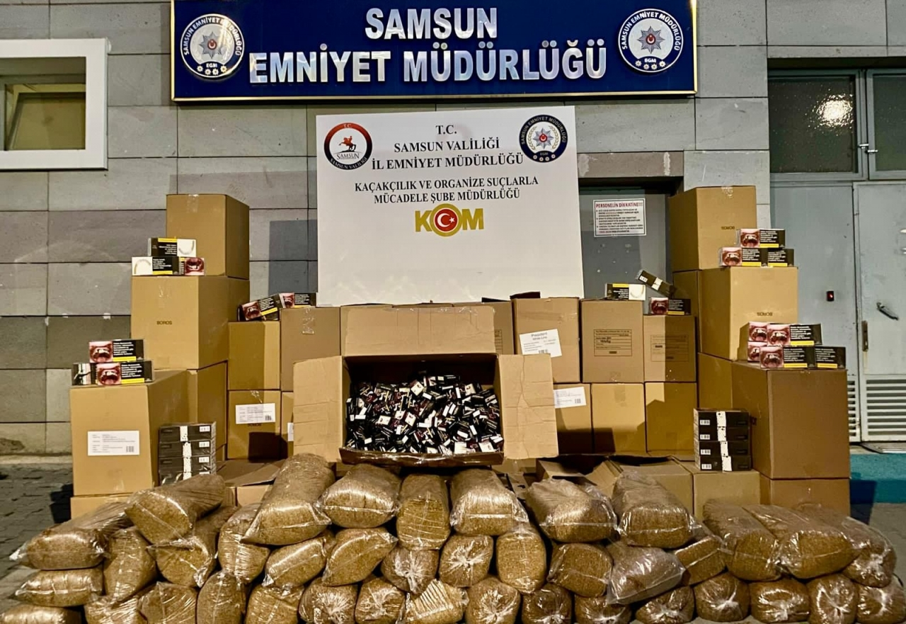 Samsun'da kaçakçılık operasyonunda 2 zanlı yakalandı