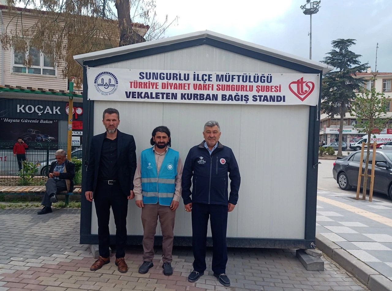 Sungurlu’da Vekaletle Kurban Bağış Standı