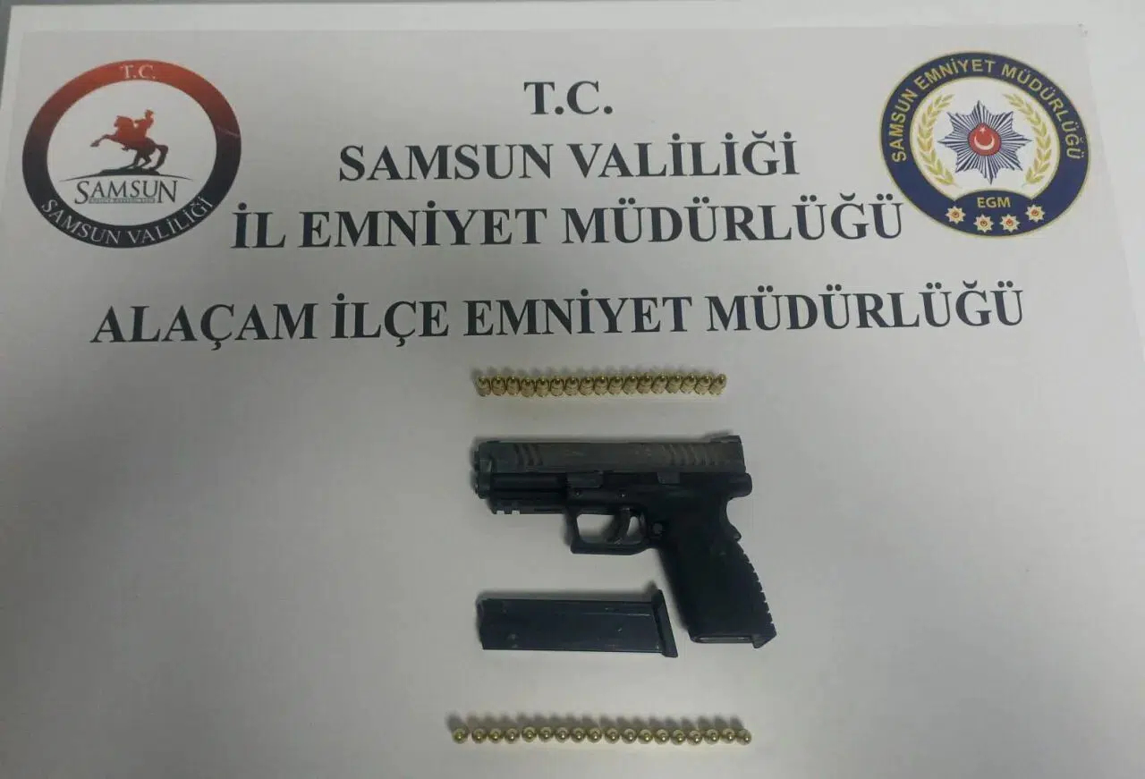 Samsun'da bir kişinin üzerinde ruhsatsız silah bulundu