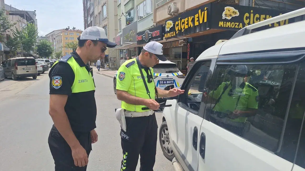Samsun'da ticari araçlara yönelik trafik denetimi