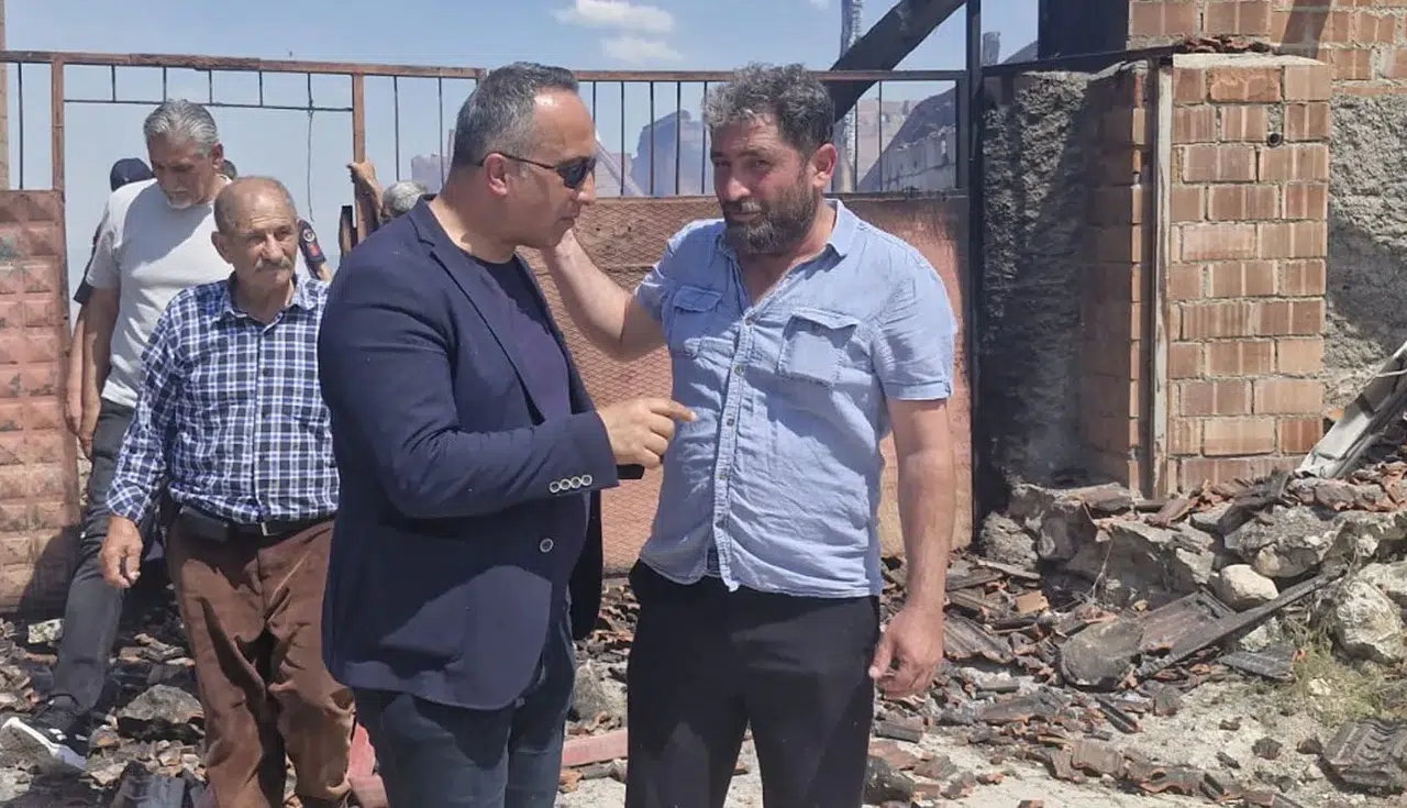 Yangınzede Aileye Geçmiş Olsun Ziyareti