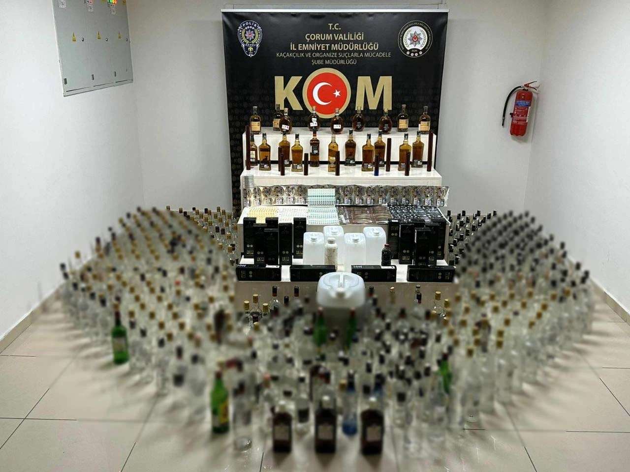 Çorum Polisinden Kaçak İçki Operasyonu