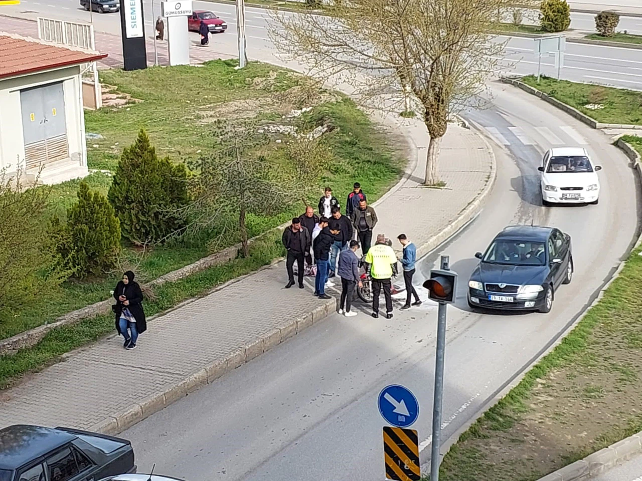 Motosiklet Bir Anda Alev Aldı