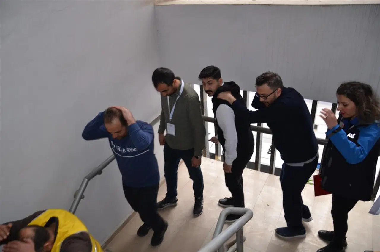 Hastanede Deprem Tatbikatı