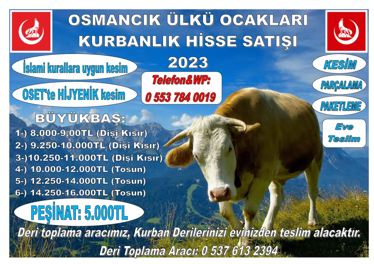 Osmancık Ülkü Ocakları kurban bağışı almaya başladı