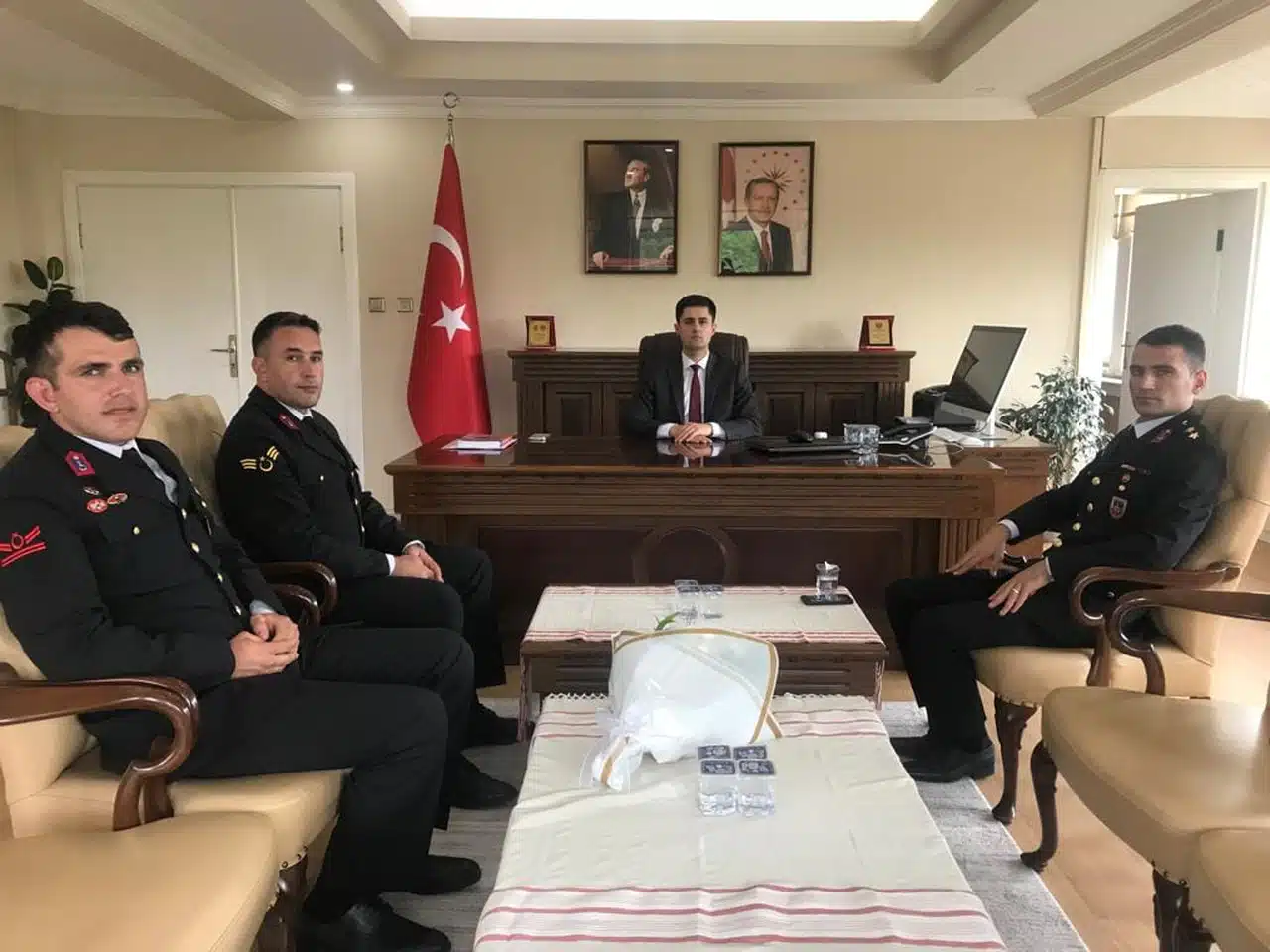 Soydaş, Jandarma Personelini Kabul Etti