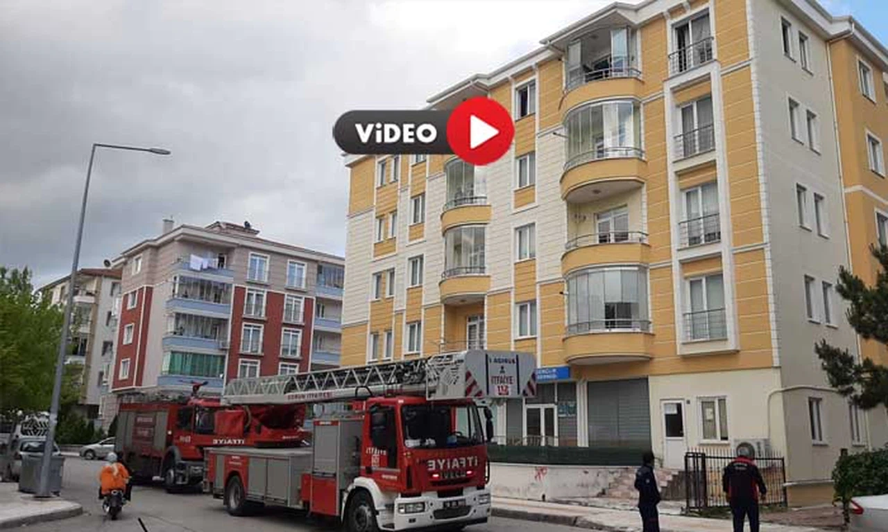 Yangın Çıkan Dairede Hasar Oluştu