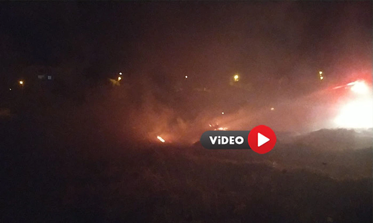 Gece Saatlerinde Anız Yangını Çıktı