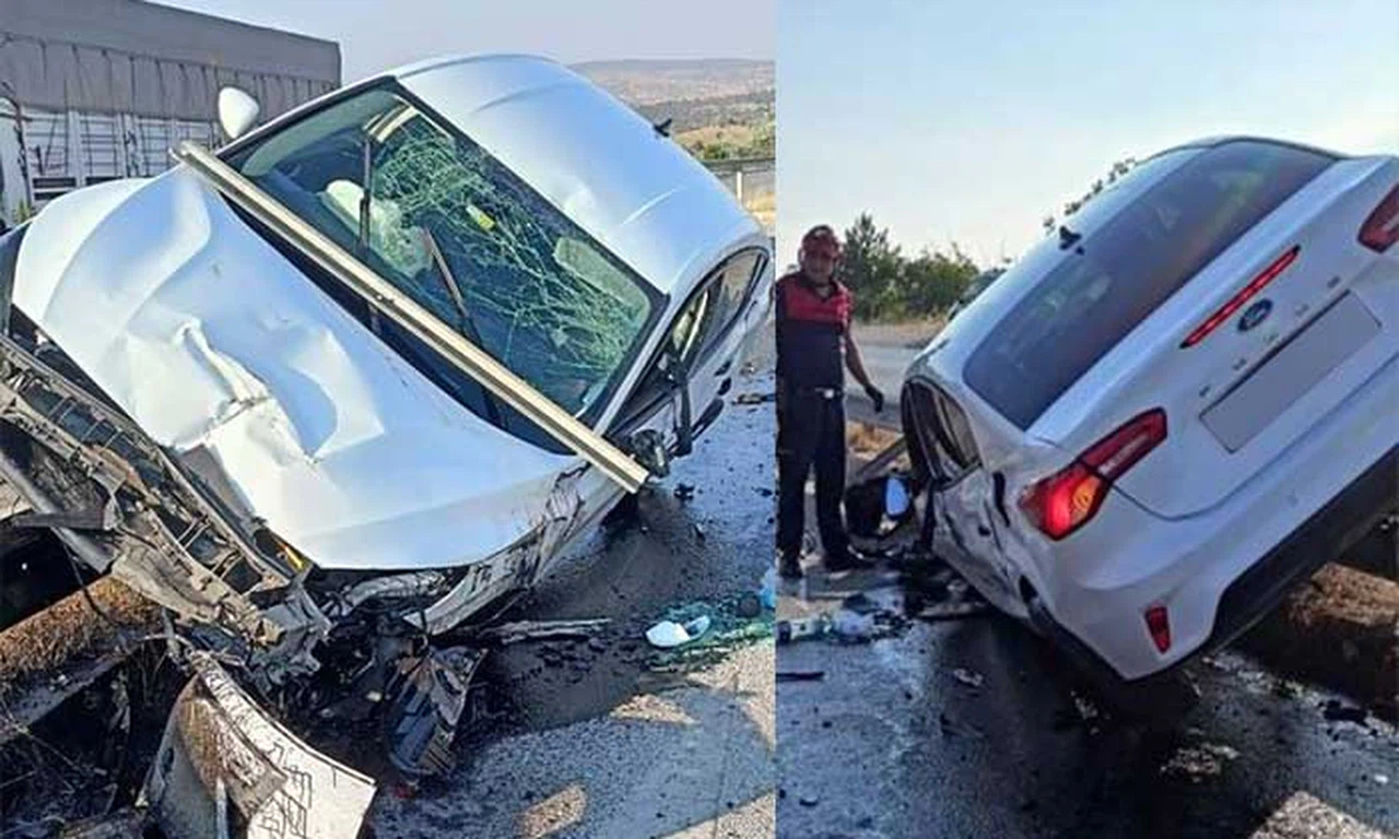 Otomobil Refüje Çıktı: Beş Yaralı