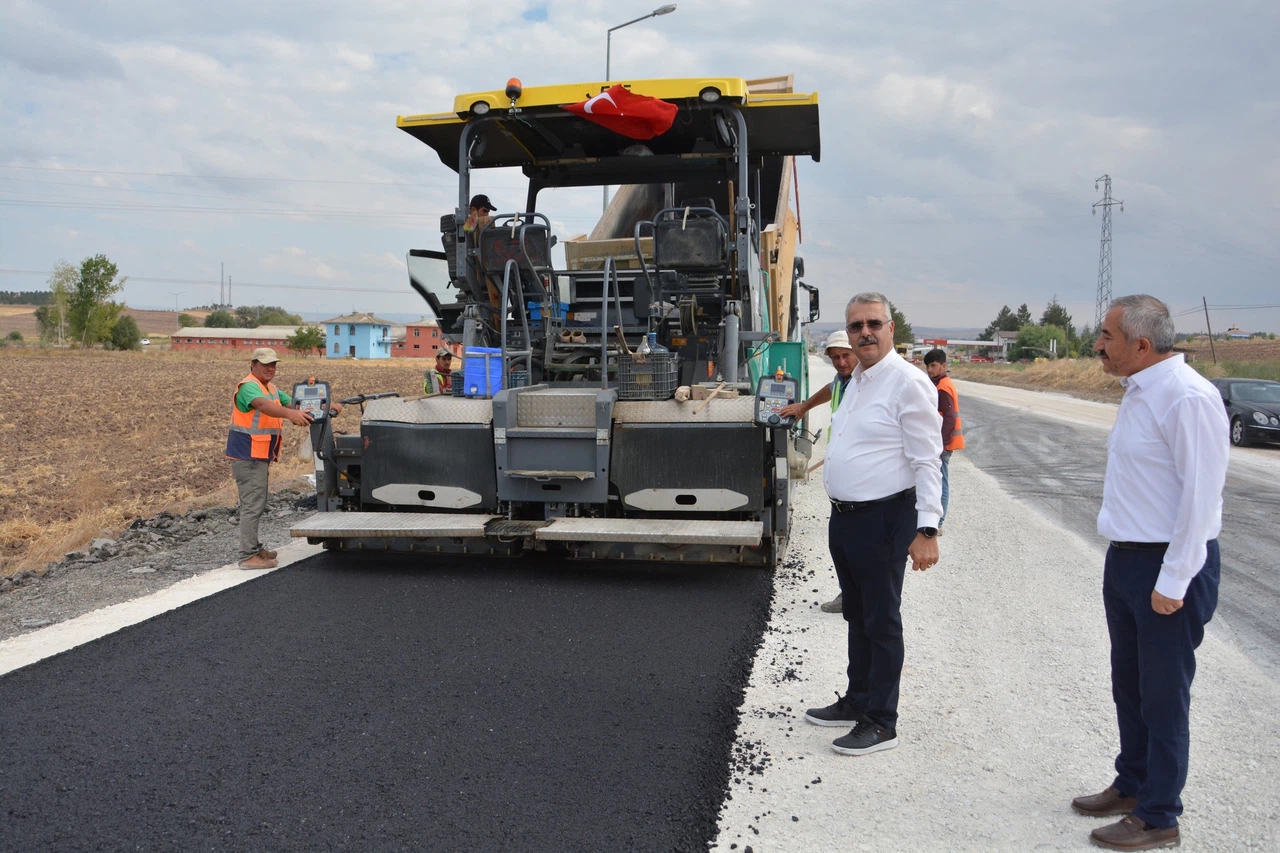 Alaca-Çorum Yoluna 2,5 Kilometrelik Asfalt