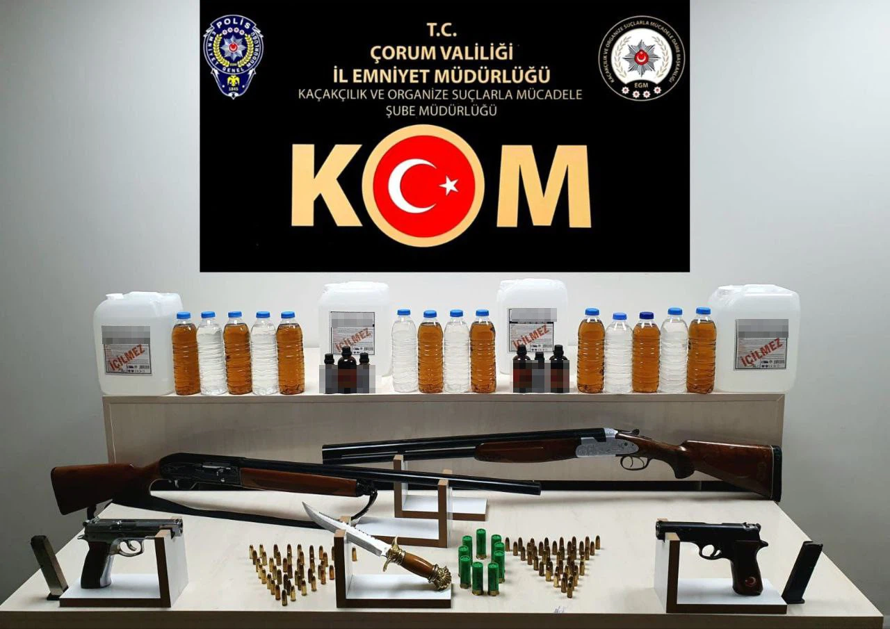 Çorum Polisinden Alkol Operasyonu