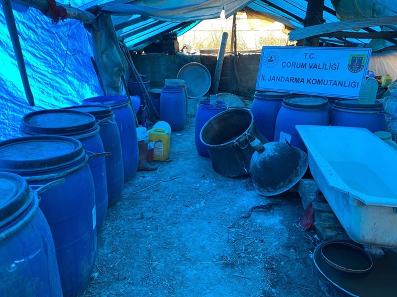 Kaçak İçki Üretilen Bölgeye Baskın