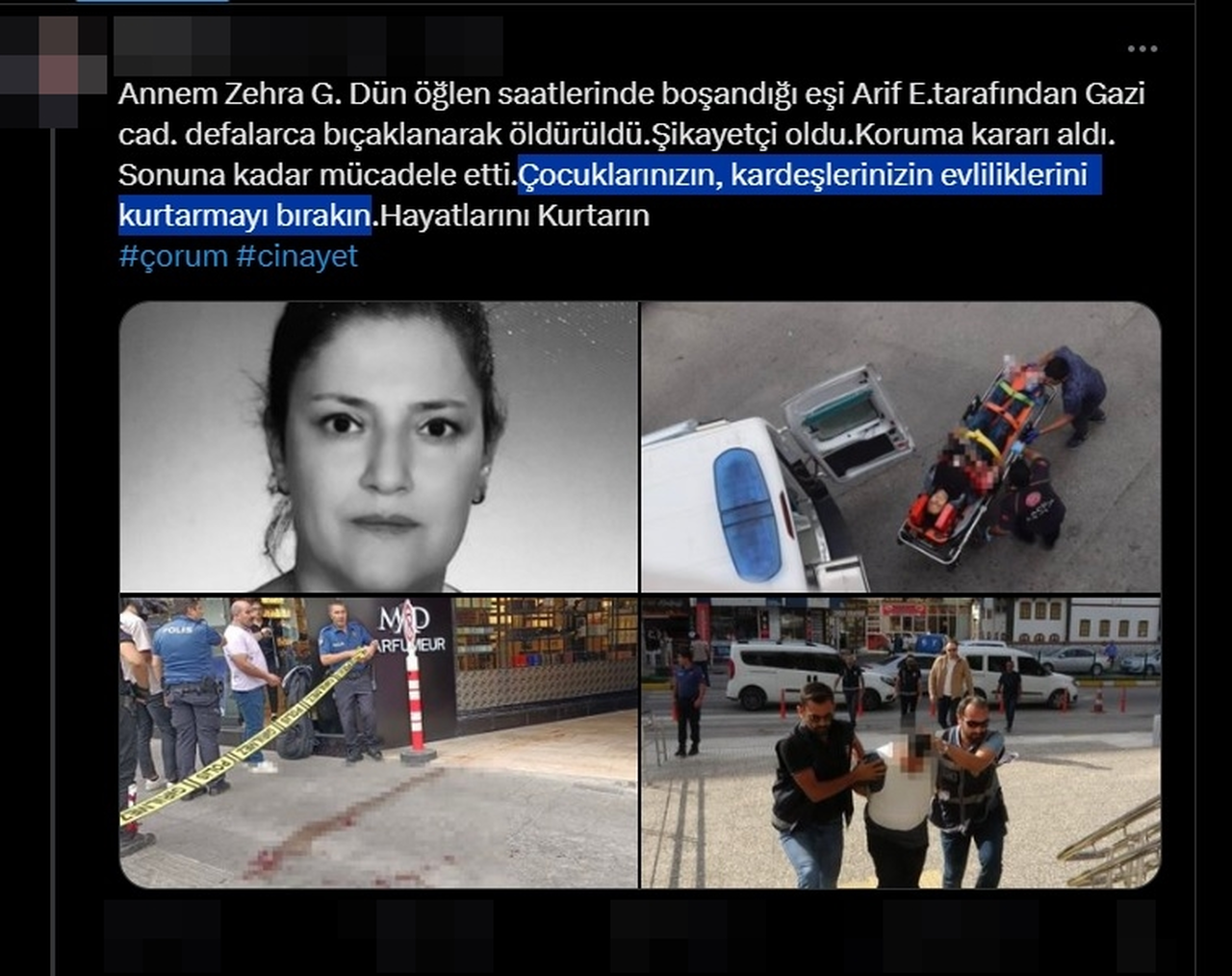 Katledilen Kadının Kızından Yürek Yakan Paylaşım
