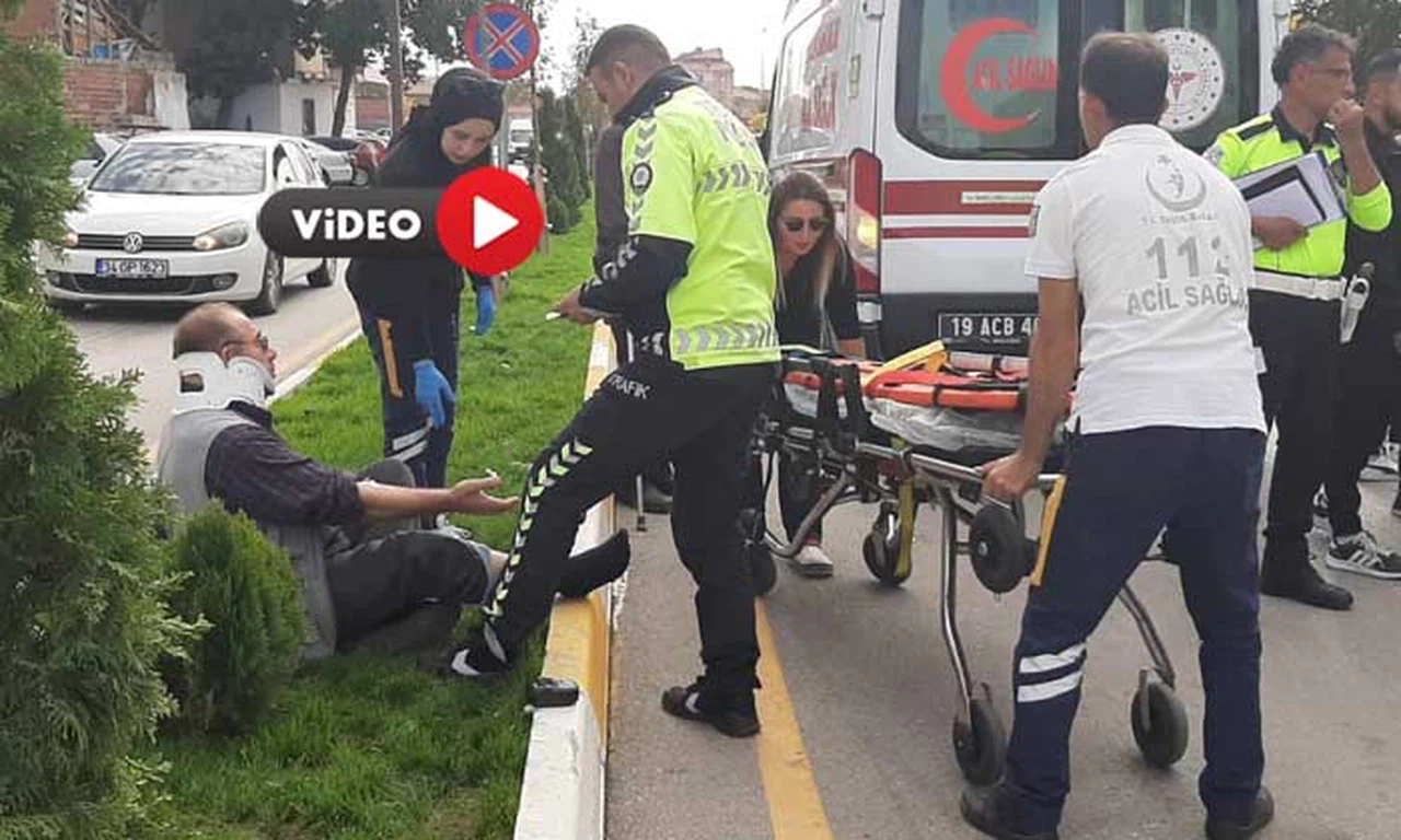 Motosiklet Yayaya Çarptı: 2 Kişi Yaralandı
