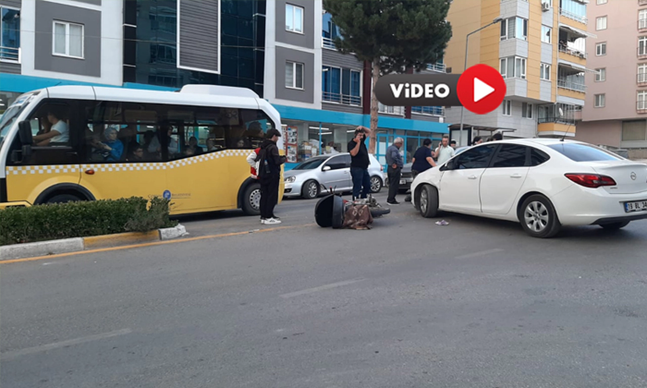 Otomobille Motosiklet Çarpıştı: Bir Yaralı