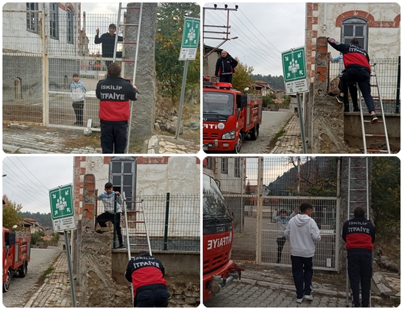 Okulda Mahsur Kalan Çocukları İtfaiye Kurtardı