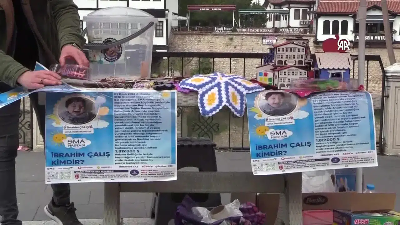 Ankara'da Yaşayan Sma Hastası İbrahim İçin Amasya'da Yardım Standı Açıldı