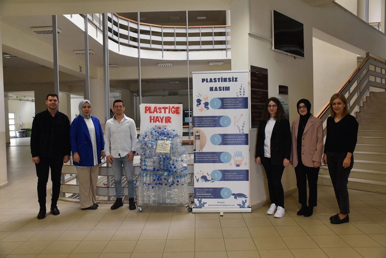 Omü'de "Plastiksiz Kasım" Projesi ile Öğrencilerin Plastik Kullanımını Azaltması Hedefleniyor