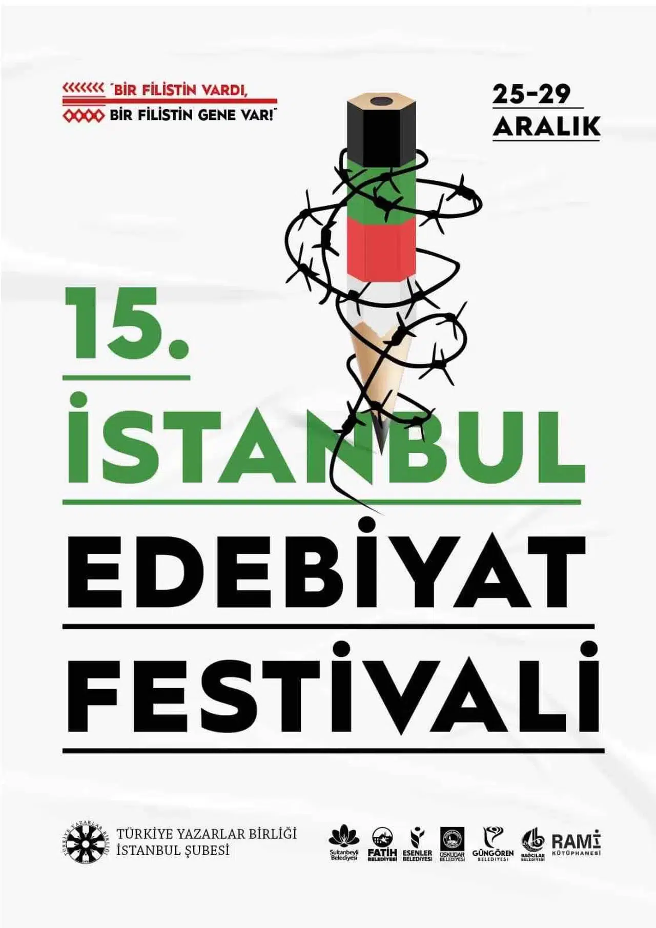 15. İstanbul Edebiyat Şenliği Filistin Temasıyla Başlıyor