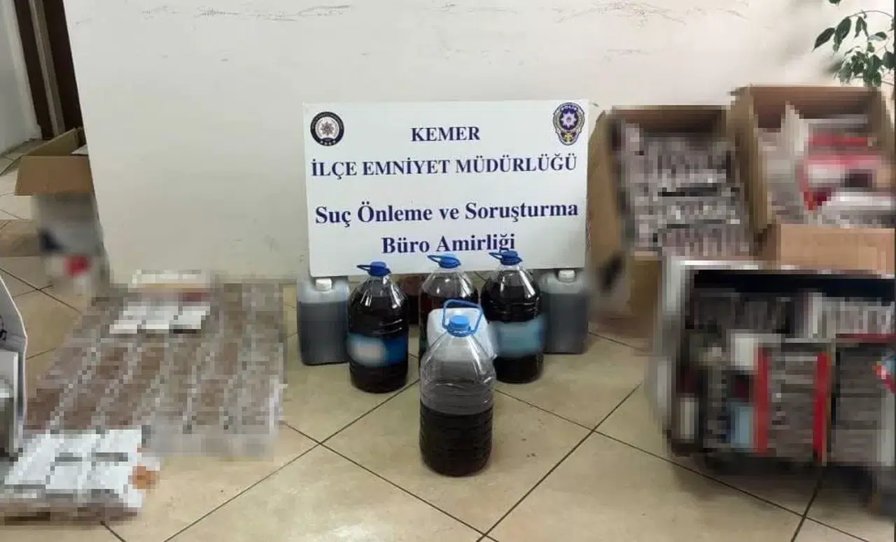 Antalya’da Kaçak Tütün ve Geçersiz Alkol Operasyonu: 5 Gözaltı