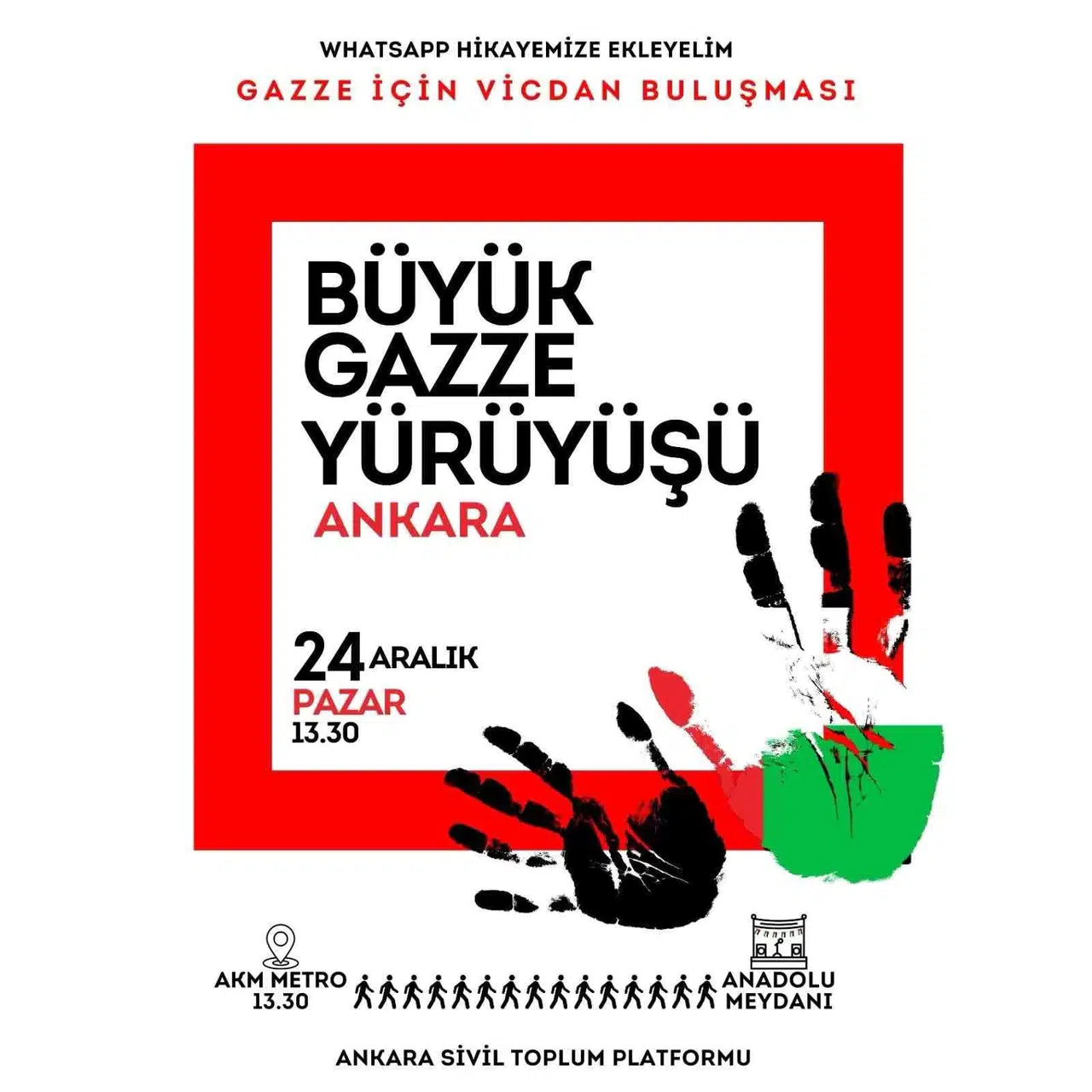 ‘Büyük Gazze Yürüyüşü’ ile İsrail Protesto Edilecek