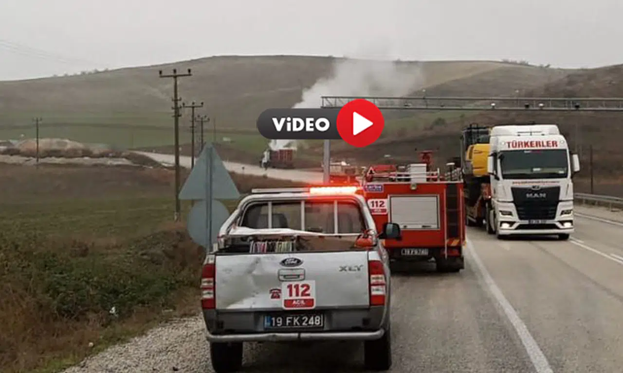 TIR’daki Oksijen Tüpünde Sızıntı Çıktı, Ortalık Karıştı