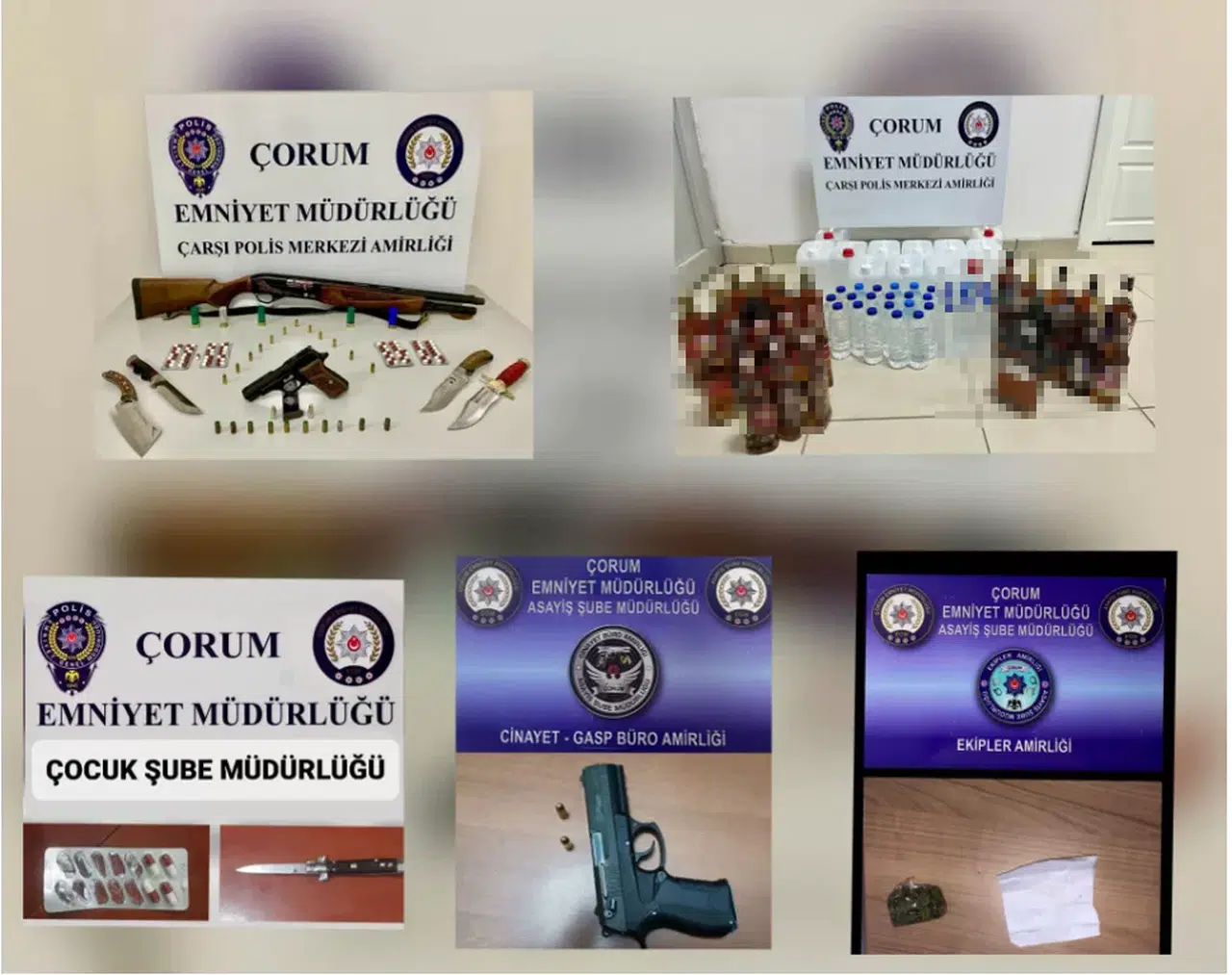 Çorum’da Denetimlerde Onlarca Silah Ele Geçirildi