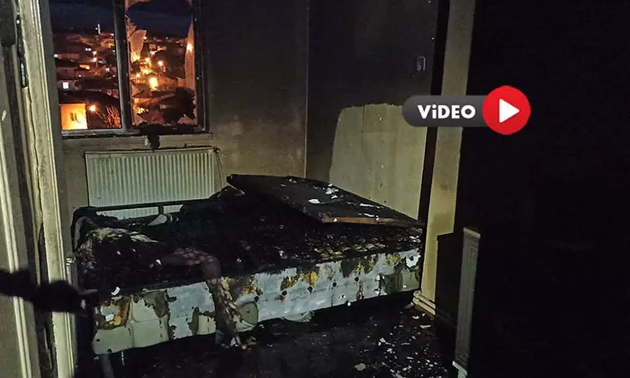 Prizde Takılı Gece Lambası Yangına Neden Oldu