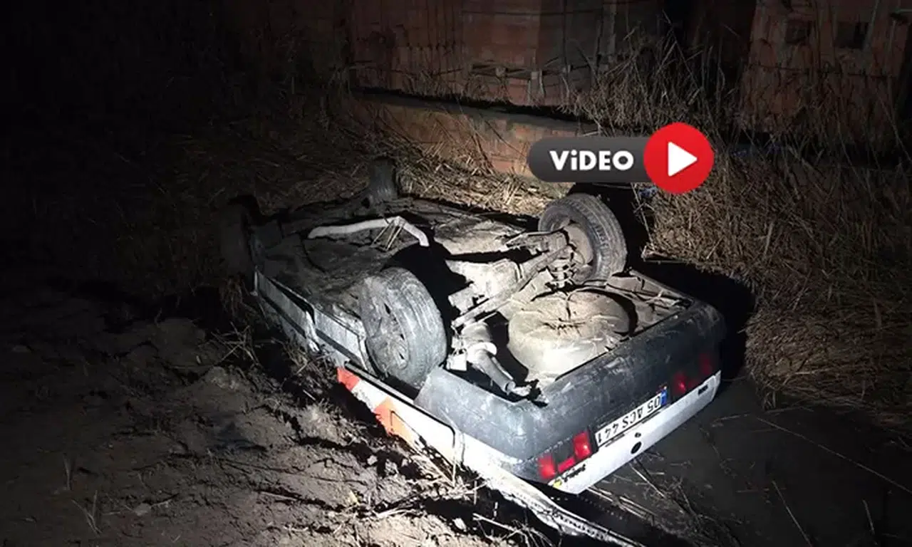 Köpeğe Çarpmamak İçin Manevra Yapan Otomobil Kaza Yaptı