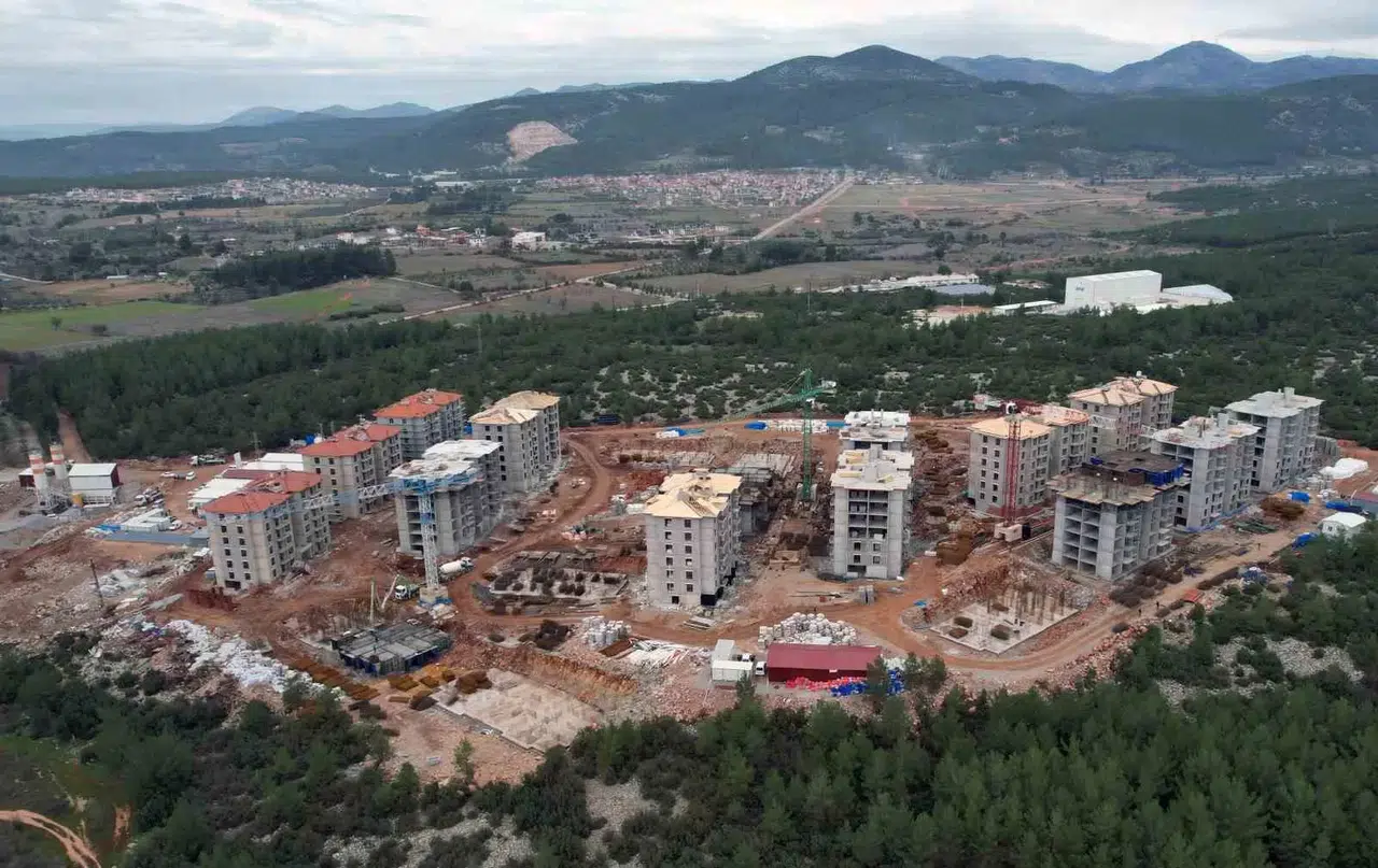 Menteşe 3. Etap TOKİ İnşaatının Yüzde 25’i Tamamlandı