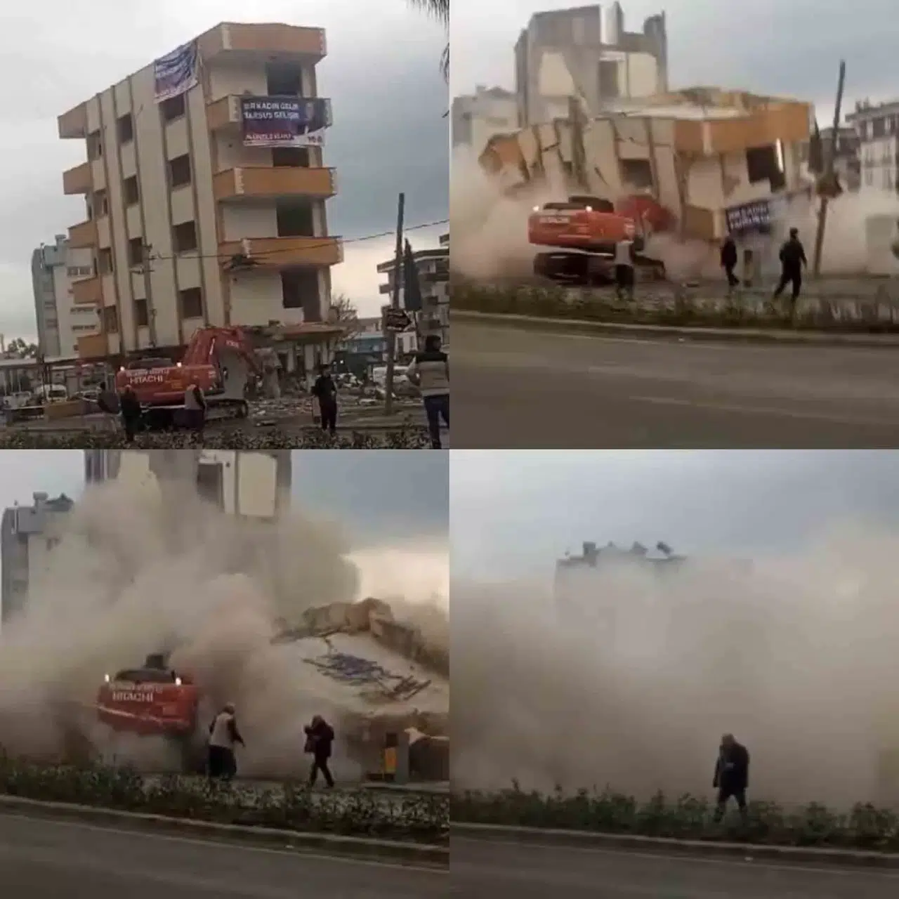 Mersin’de 5 Katlı Binanın Çökme Anı Kameraya Yansıdı