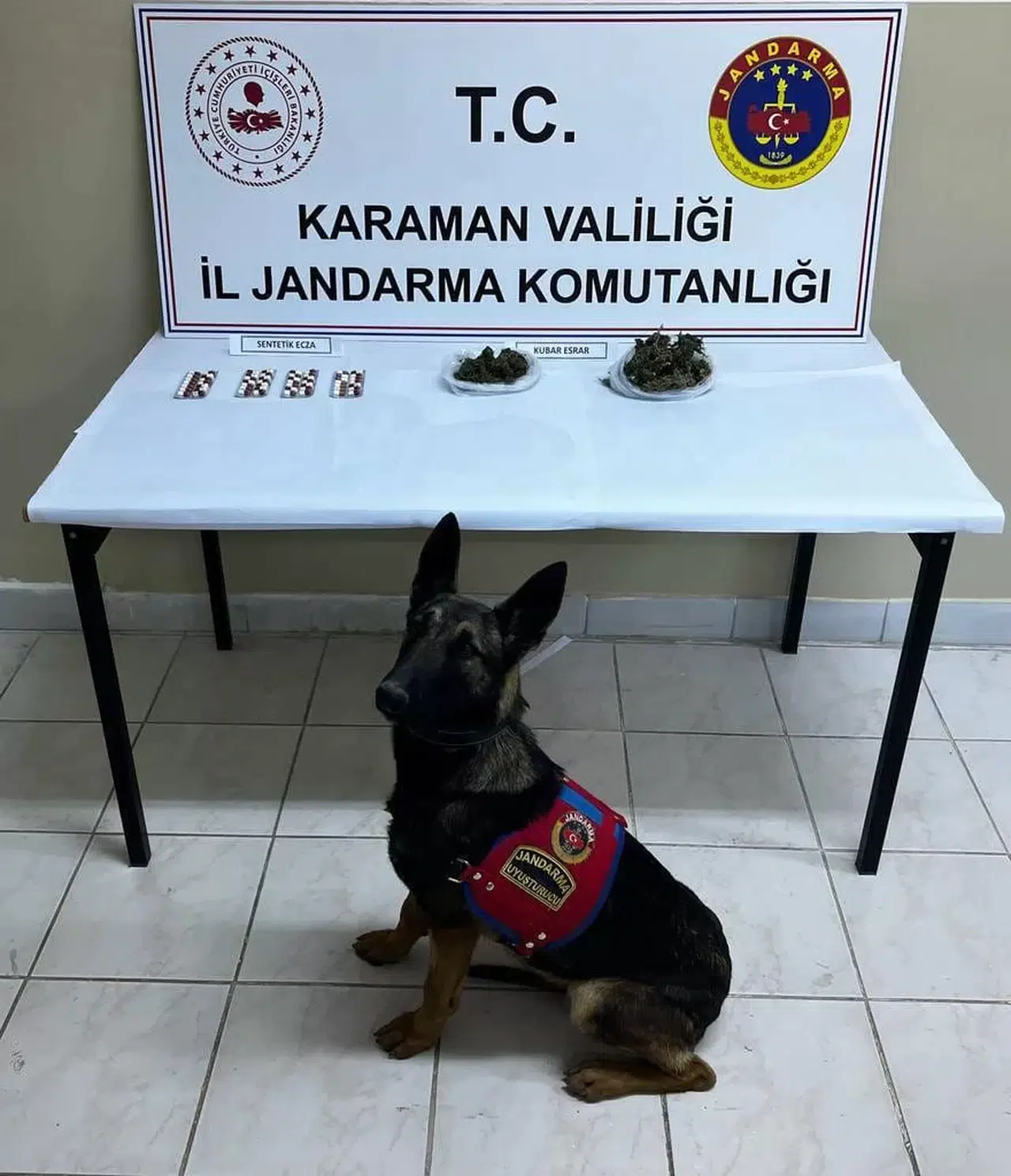 Narkotik Köpeği ile Arama Yapılan Araçta Uyuşturucu Ele Geçirildi
