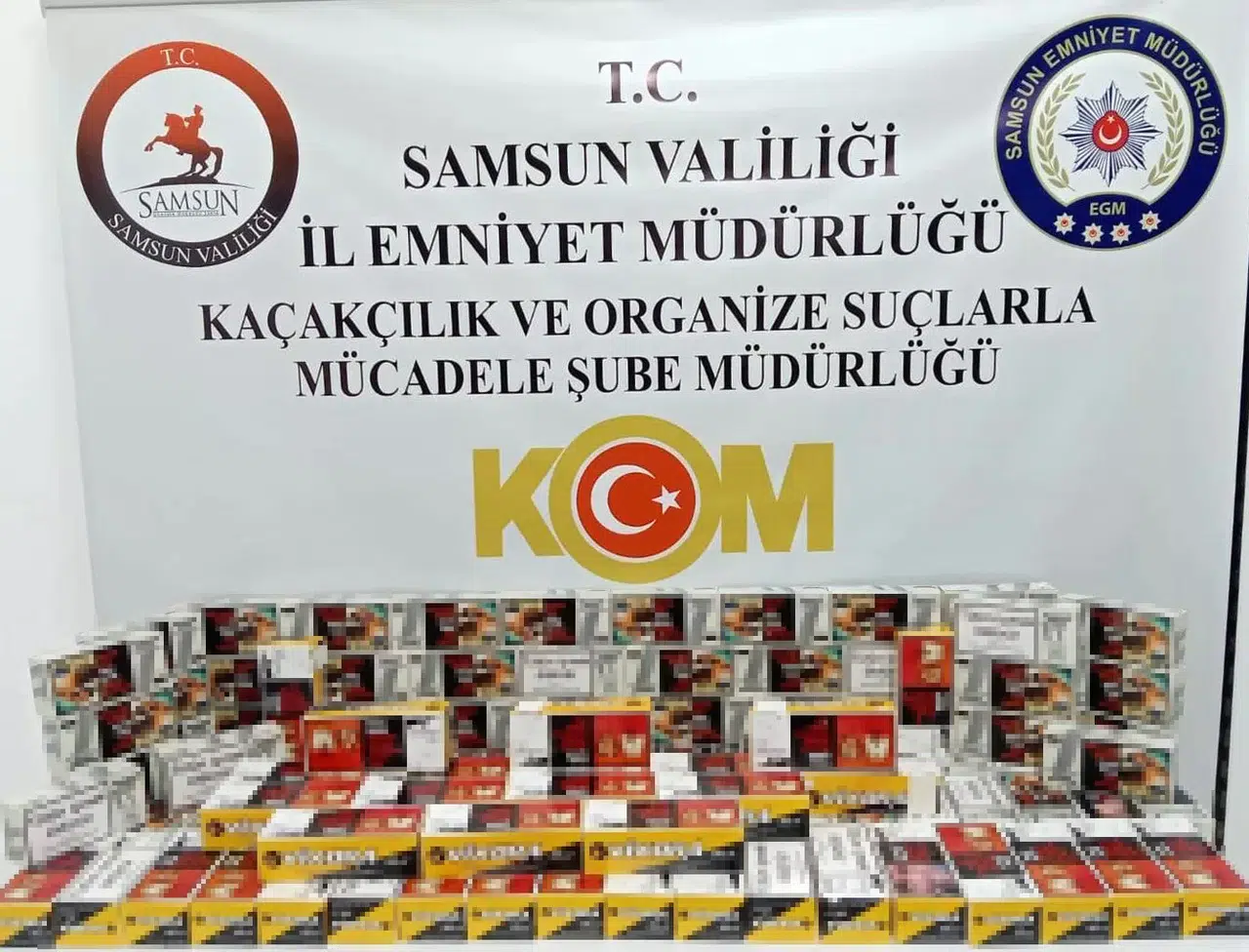 Samsun’da 22 Bin 400 Doldurulmuş Makaron Ele Geçirildi
