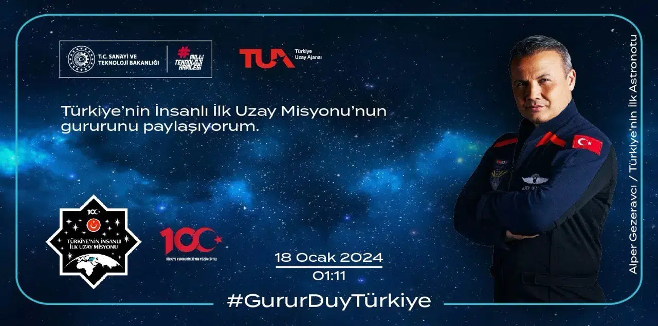 Türkiye’nin Beşerli Birinci Uzay Misyonu İçin Hatıra Bileti