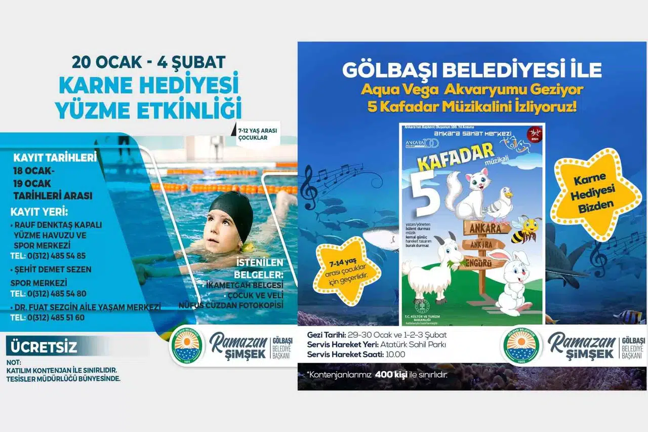 Yarıyıl Tatilinde Öğrencilere Armağanları Gölbaşı Belediyesinden