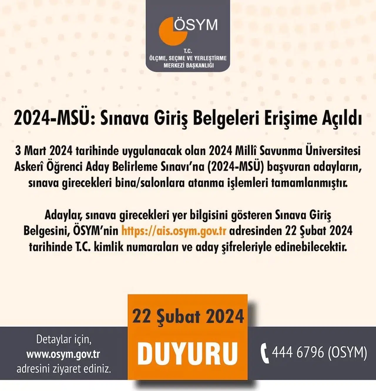 2024-Msü İmtihana Giriş Evrakları Erişime Açıldı