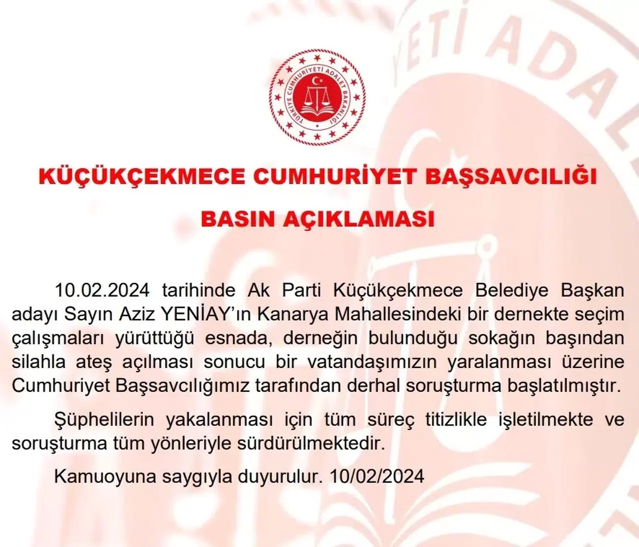 Ak Parti’li Aziz Yeniay’ın Seçim Temasları Sırasındaki Silahlı Akınla İlgili Soruşturma Başlatıldı