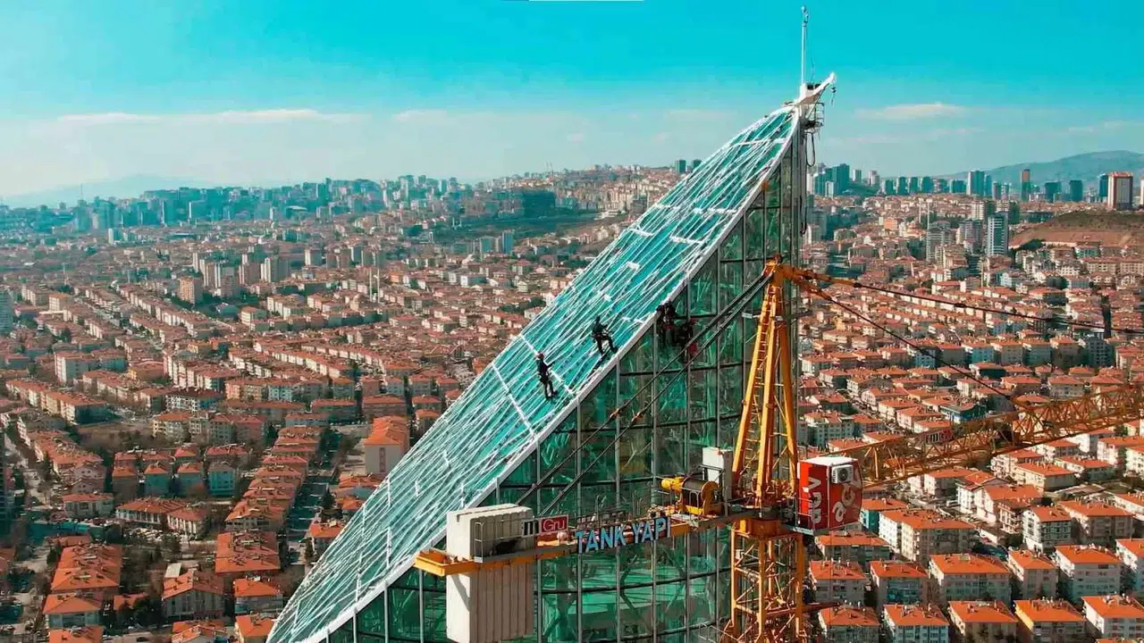 Ankara’nın ’Örümcek Adamları’ Havadan Görüntülendi