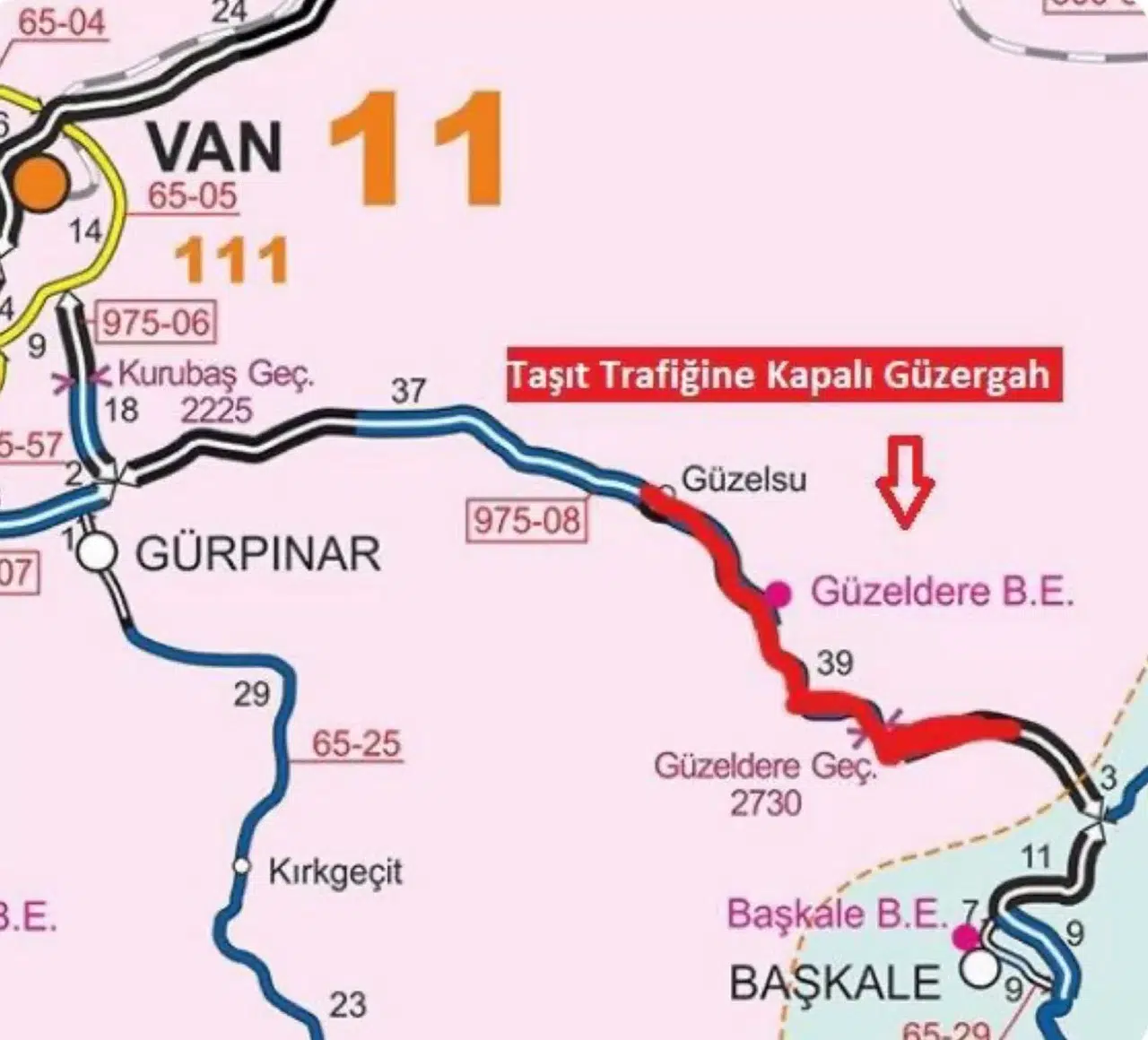 Çığ Riski Nedeniyle Van-Hakkari Karayolu Ulaşıma Kapatıldı
