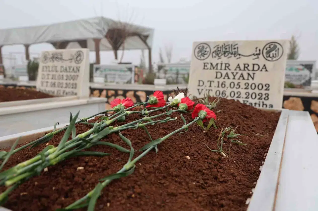 Diyarbakır’da Sarsıntıda Hayatını Kaybedenlerin Mezarlarına Karanfil Bırakıldı